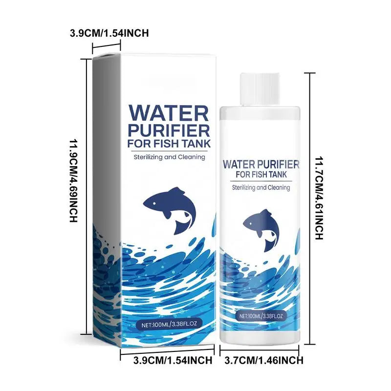 Water Clarifier For Fish Tank Safe Liquid Cleaner Water Clarifier Long Lasting Effective Water Conditioner For Clear Fish Tank