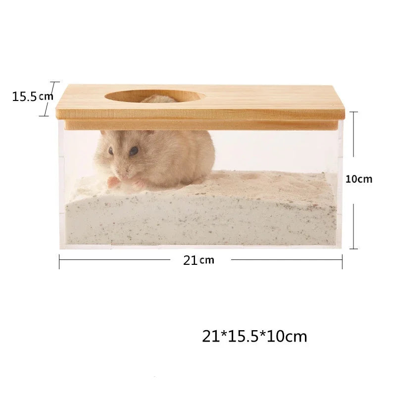 Hamster Sandbox Full Transparent Sand Bath