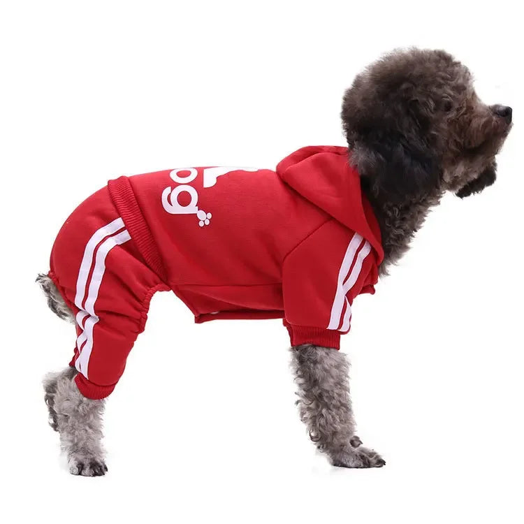 Adidog (adidas)  Dog Hoodie Jumpsuit Warm Sweatshirt for Small Medium Large Dogs