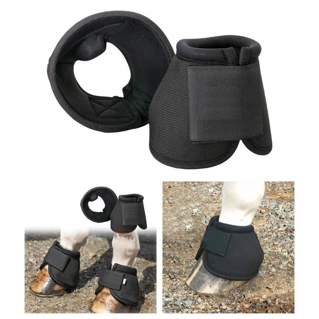 1pair Durable Horse Feet Guards Tear Resistant Oxford Fabric Horse Boots Sturdy Reusable Hoof Wrists Protector