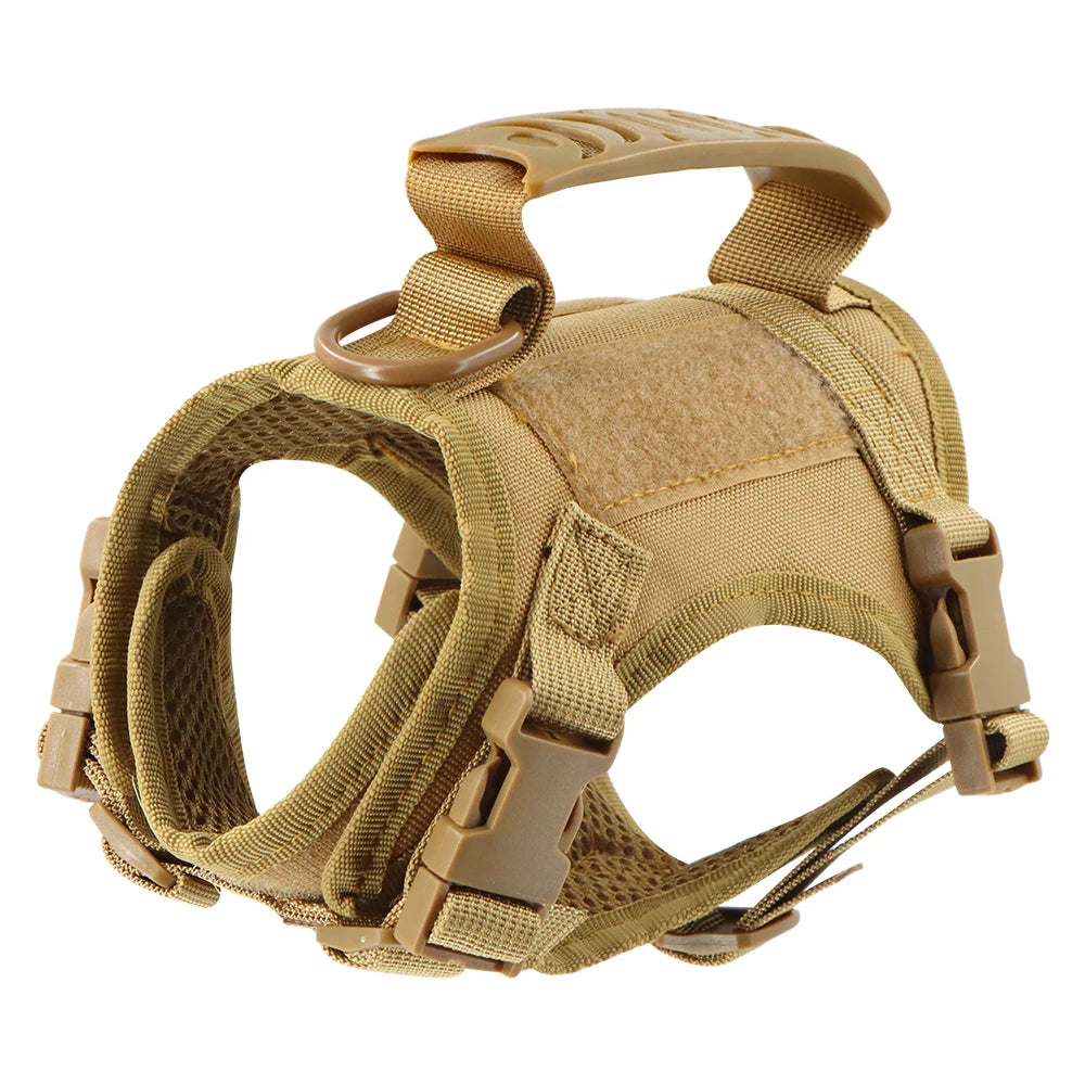 Tactical Cat Harness For Walking Escape Proof Adjustable Pet Vest Harness Soft Mesh With Control Handle