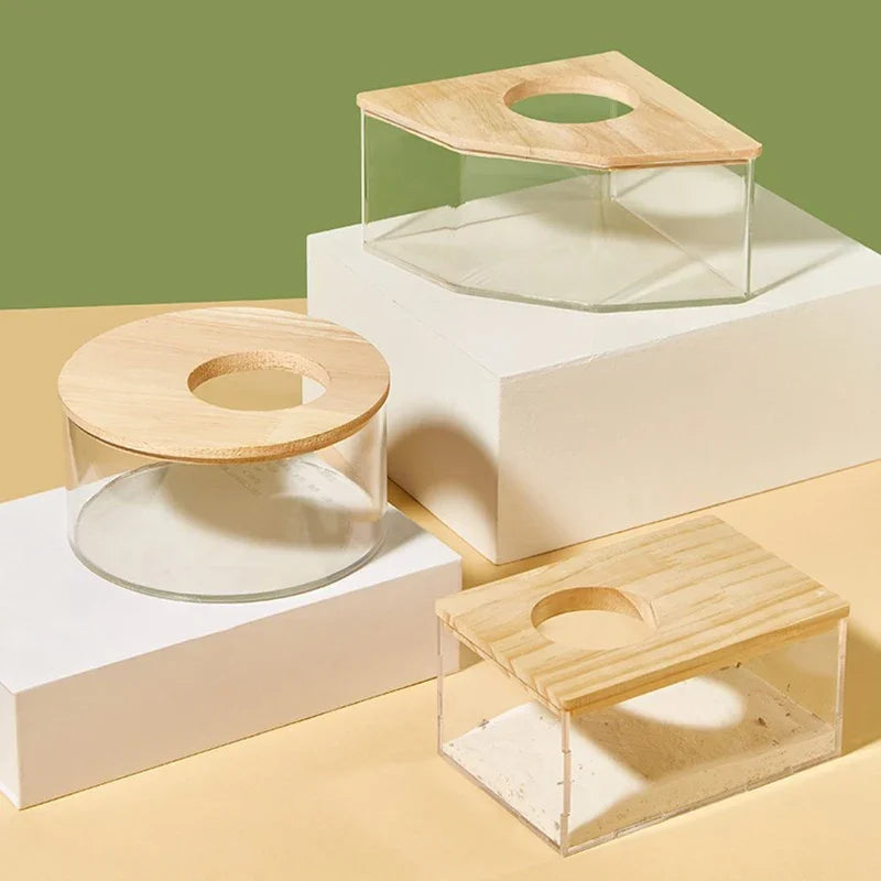 Hamster Sandbox Full Transparent Sand Bath