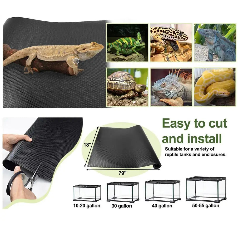 Reptile Carpet Terrarium Liner Bedding Reptile Substrate Mat Safe And Comfortable Reptile Cage Mat For Snake Gecko Lizard