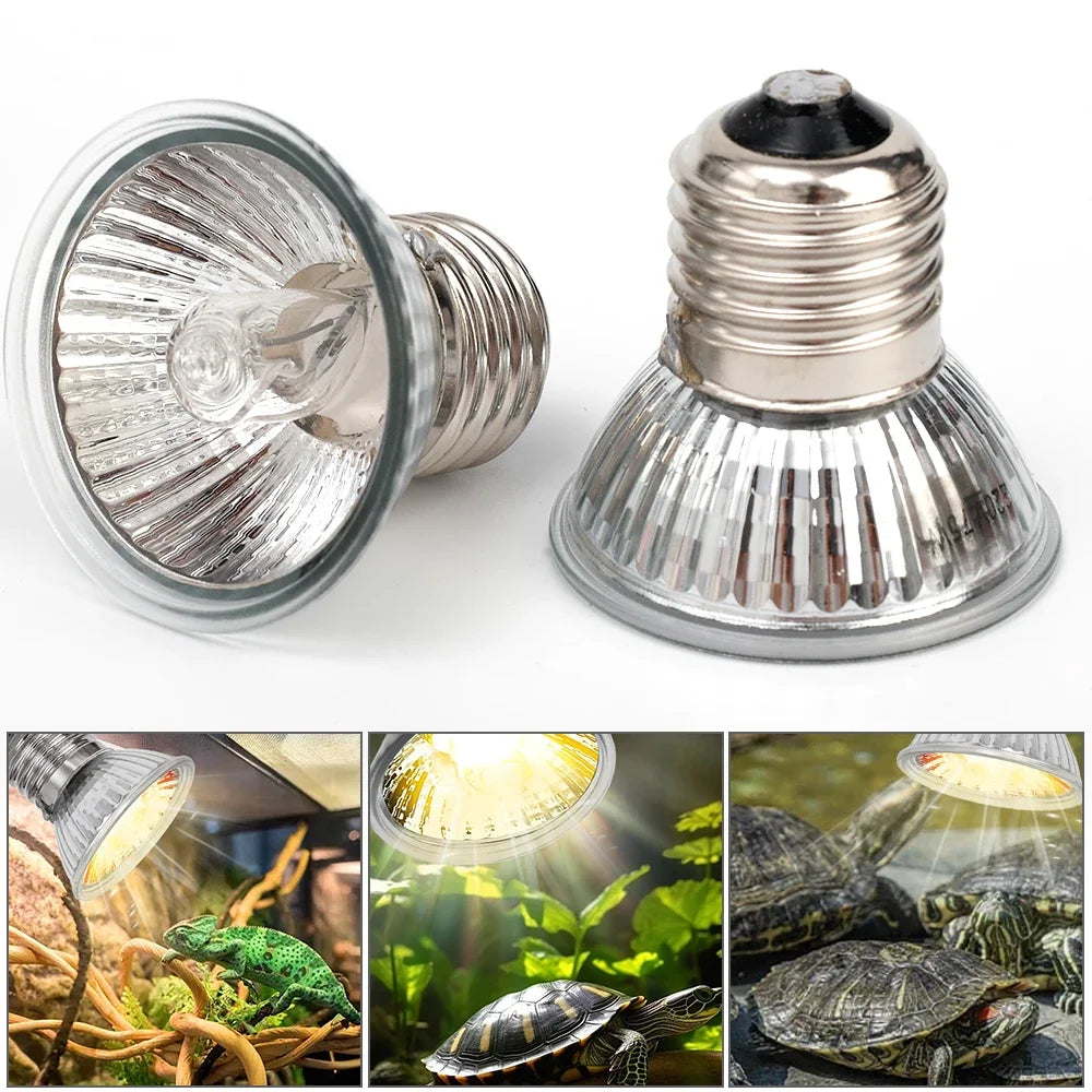 UVA Reptile Lamp Bulb Turtle Lizard Basking UV Light Bulbs Heating Light Full Sunlamp for Amphibians Habitat Lighting