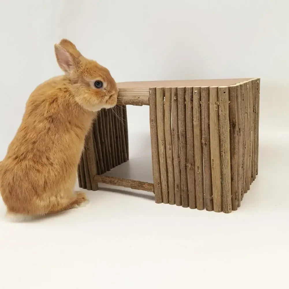 Rabbit House Teeth Grinding Natural Wood Branches Weaving Hut Hideout Habitat Small Pet