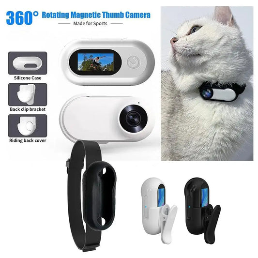 Cat Collar Camera For Pet With Wide Angle Lens Mini Portable Stable Sport Action Body Camera With Video