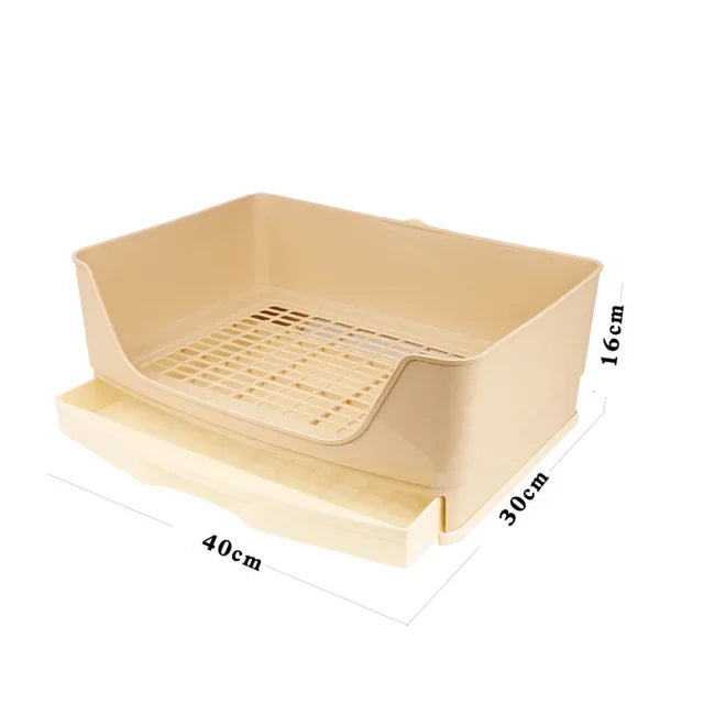 Rabbit Litter Box Bunny Toilet with Drawer 50 Pet Toilet Film 25 Toilet Training Pad