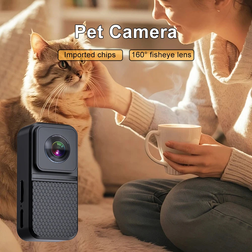 1080P Pet Camera Dog Cat Pet Camera Wireless Collar Camera No WiFi Needed Video Records