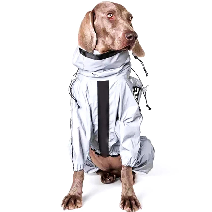 Reflective Pet Dog Jumpsuit Waterproof Raincoat  Dog Outdoor Clothes Jacket for Small Medium Large Dog Pet Supplies