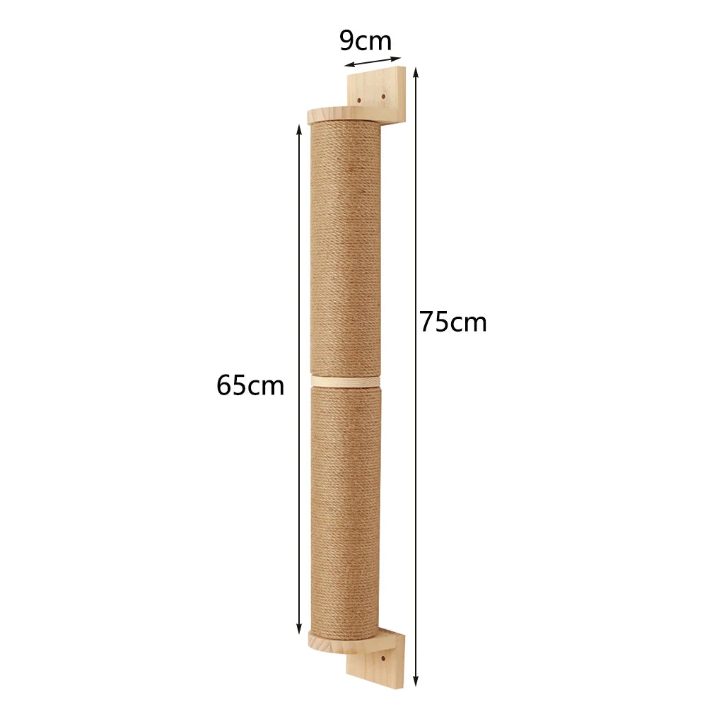 Wall Mounted Cat Climbing Shelf Steps Wall Furniture Stairway With Sisal Rope Scratching Post Tree for Cats Kitten Sleeping