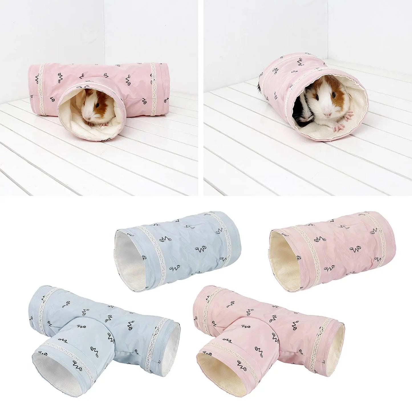 Hamster, Guinea Pig Tunnel Tube Chinchilla Hedgehogs Dutch Rats Hamsters Cage Accessories Supplie Bearded Dragon Small Animal Pet Bed Toy