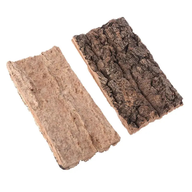 Natural Cork Bark Flat Reptile Terrarium Water Tank Habitat Background Decoration for Pet Lizard Spider Hide Climbing Tree Bark