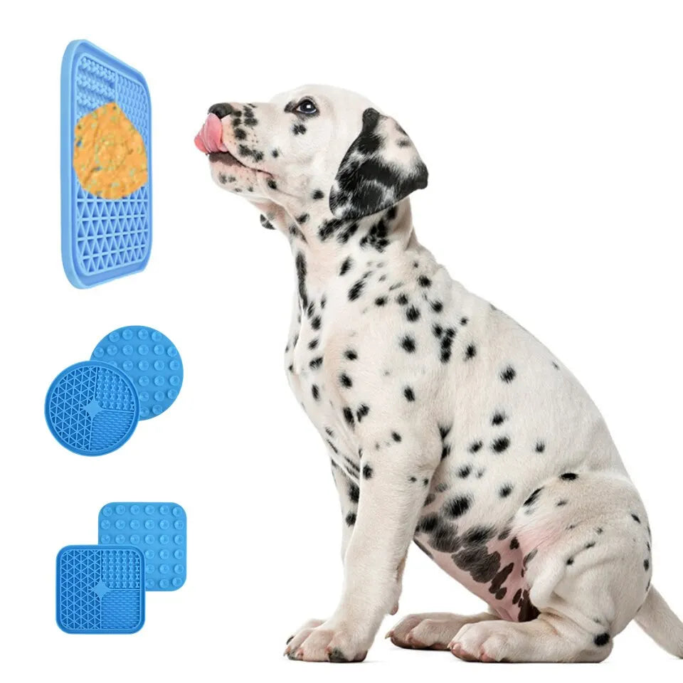 Dog Licking Mat Slow Food Mat  Pad Suction Cup  Silicone