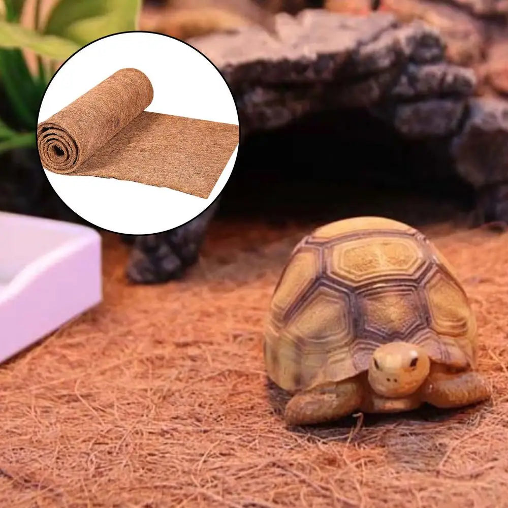 Reptile Carpet Natural Coconut Fiber Coir Tortoise Mat For Pet Terrarium Liner Reptile Supplie Lizard Snake Gardening Pot Carpet