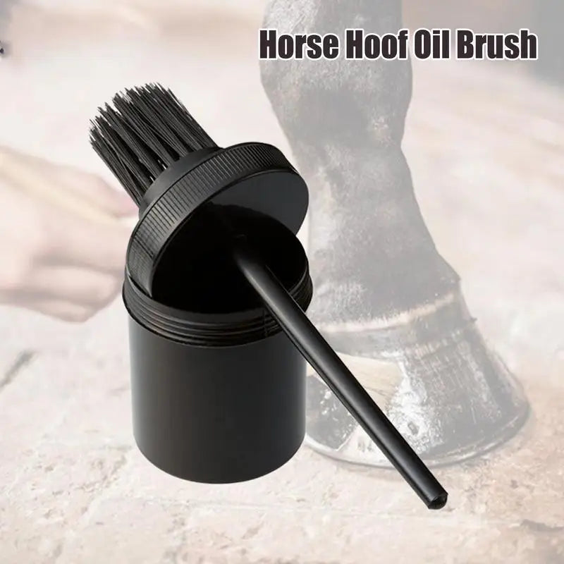 Hoof Oil Brush Bristles Uniform Hoof Oil Bucket Brush Leak-Proof Hoof Oil Bottle For Horse Training Racecourses Horse Breeding