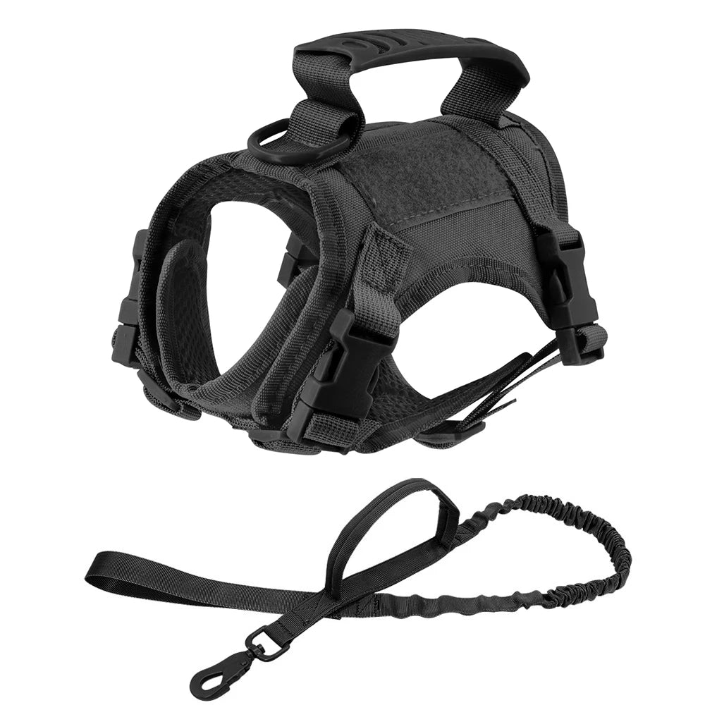 Tactical Cat Harness For Walking Escape Proof Adjustable Pet Vest Harness Soft Mesh With Control Handle