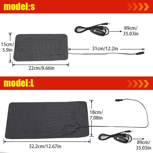 Reptiles Heat Mat USB Electric Blanket Heater Warm Pad Adjustable Temperature Controller Incubator Mat