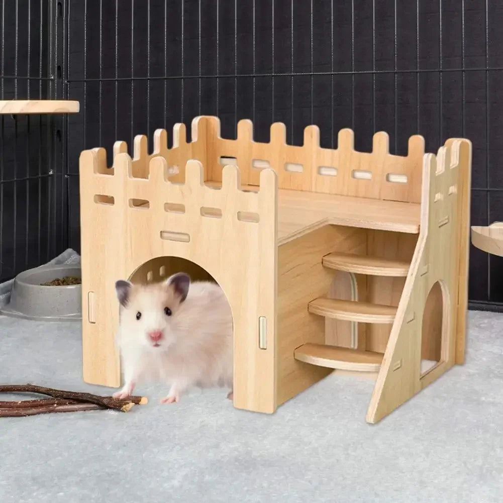 Pet Hamster Toys Wooden Bridge Seesaw Swing Toys Small Animal Activity Climb Toy