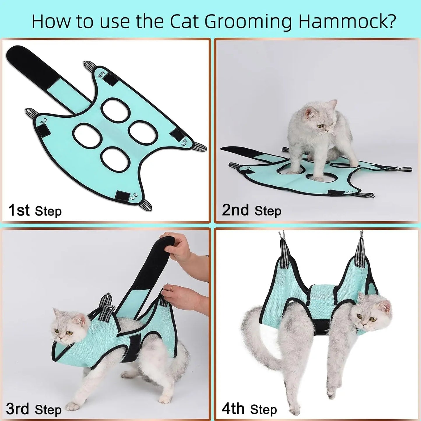 Pet Cat Grooming Hammock Helper Cat  Hammock trimming Nails In Beauty Hammock Restraint