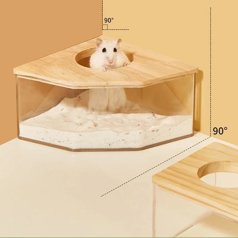 Hamster Sandbox Full Transparent Sand Bath