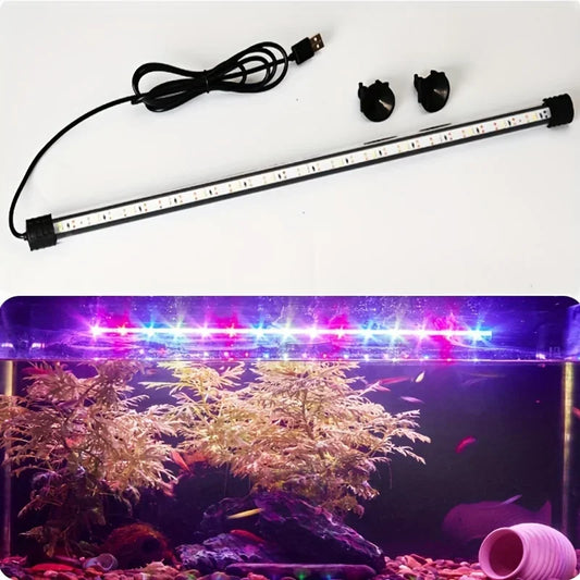 Multi-color 17-47cm Aquarium LED Lighting Submersible Mood Lamp USB Waterproof Fish Tank Decorative Plant Grow Light