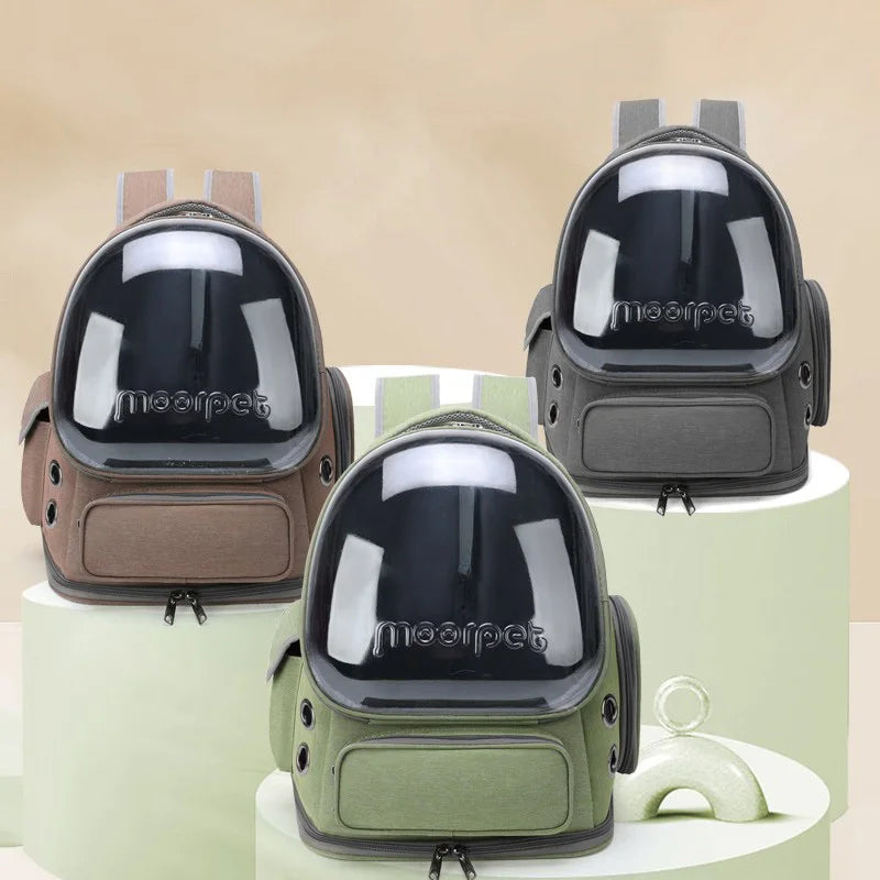 Transparent Pet Carrier Bag Outdoor Travel Backpack for Cats Small Dogs Breathable Carrying Bag