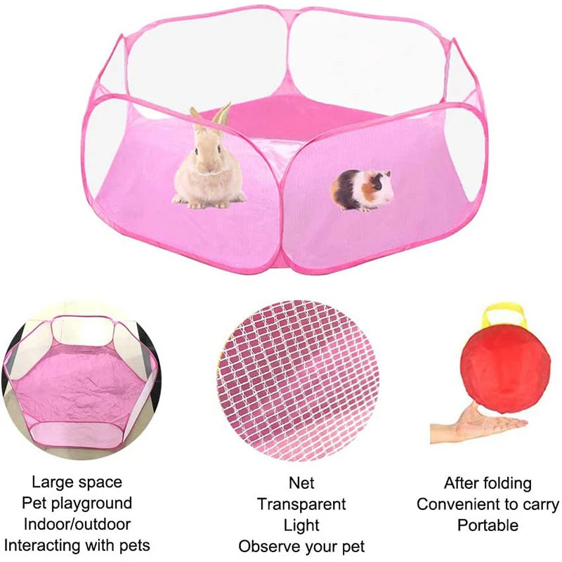 Portable Folding Pet Playpen Playpen for Hamster Chinchillas Guinea Pigs