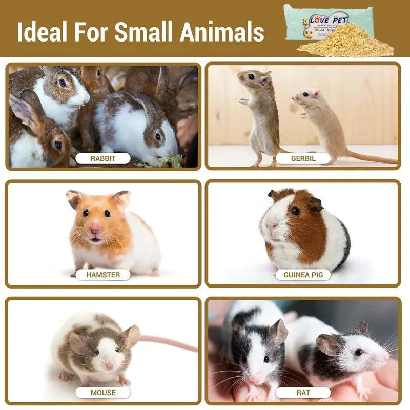 Hamster Sawdust Guinea Pig Bedding Pet Wood Chips Rabbit Wood Shavings Safe 1kg Hamster Cage Bedding Pet Cabin Nest Toys