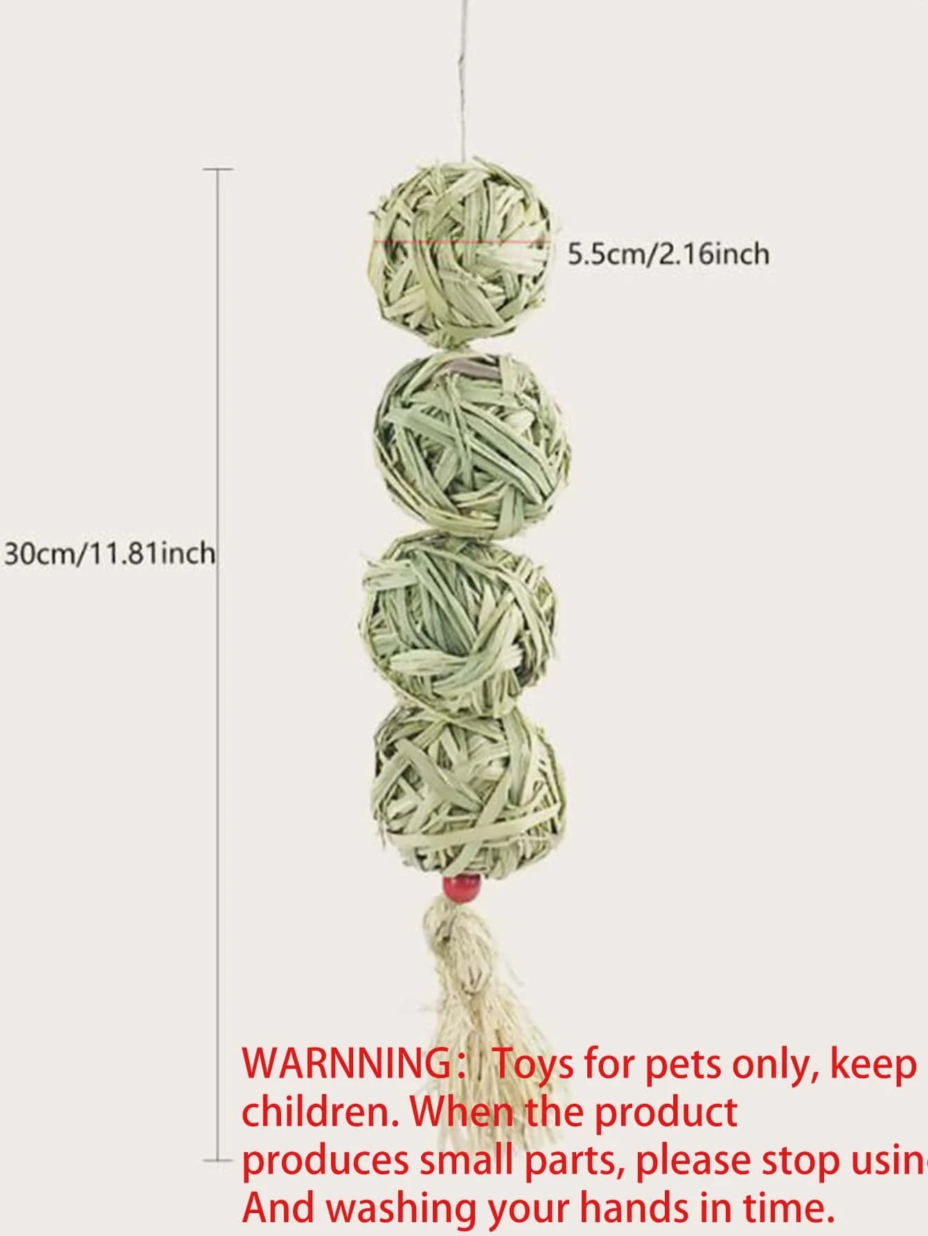 Pet rabbit grass woven ball hanging string rabbit grinding toy