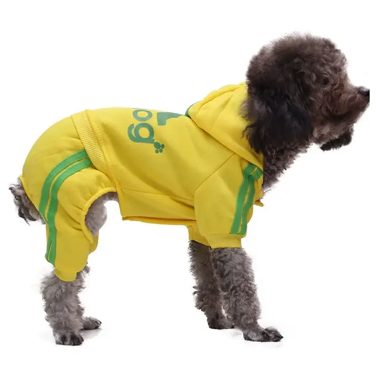 Adidog (adidas)  Dog Hoodie Jumpsuit Warm Sweatshirt for Small Medium Large Dogs