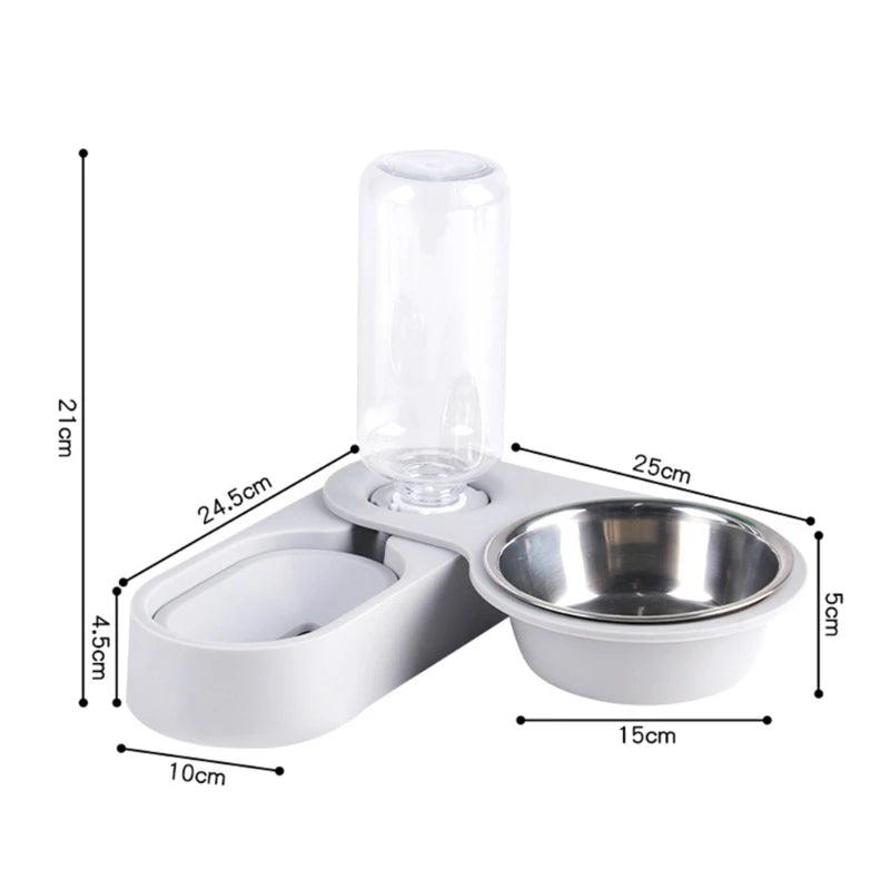 Rabbit Automatic Feeders for Cage Water Dispenser 18oz Water Bottle Food Bowl for Small Animal Hedgehog Hamster