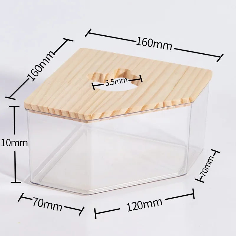 Hamster Sandbox Full Transparent Sand Bath