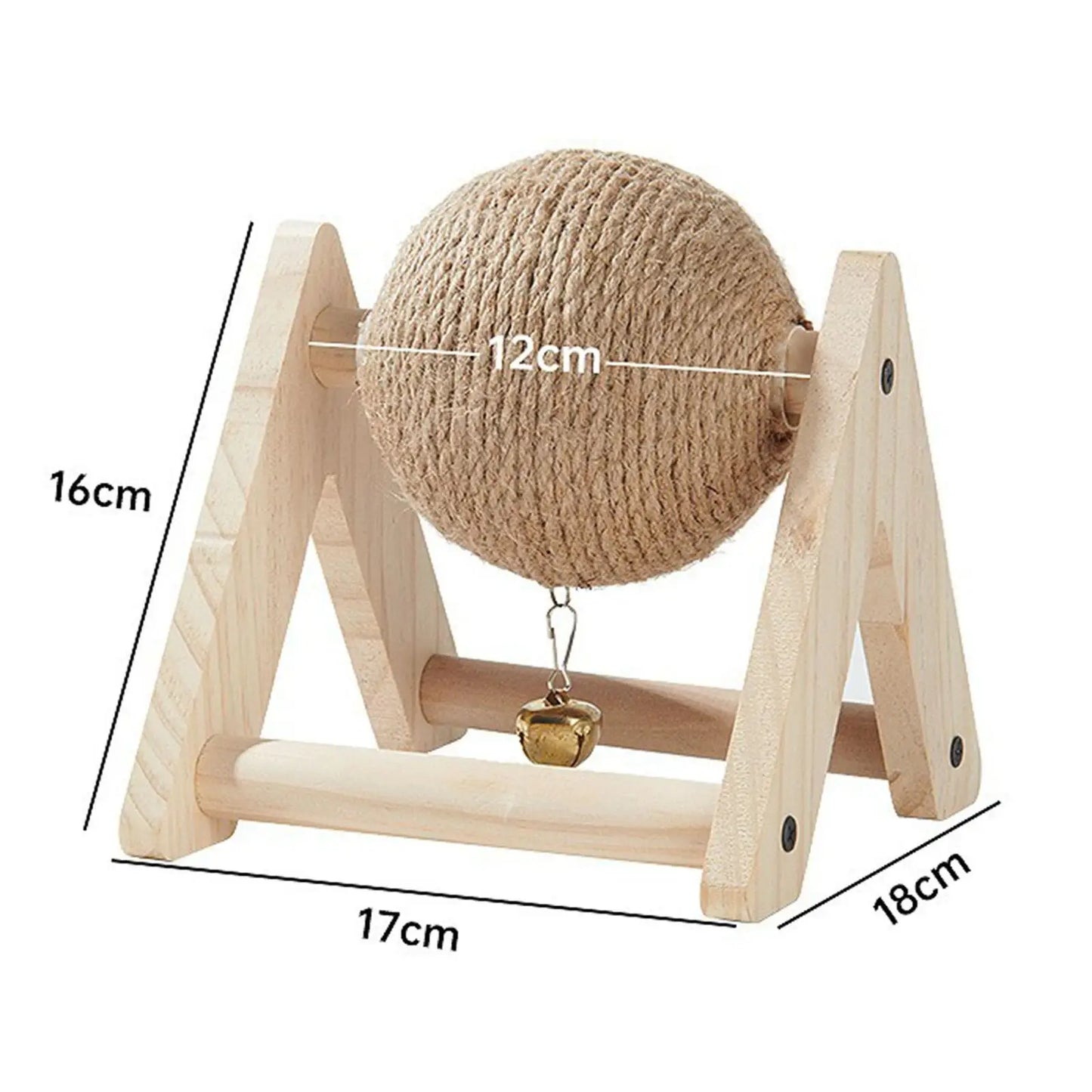 Rabbit Scratching Ball Wooden Rack Sisal Grinding Claw Ball Pet Interactive Toy Scratch Toy for Kitten Small Animals Chinchilla