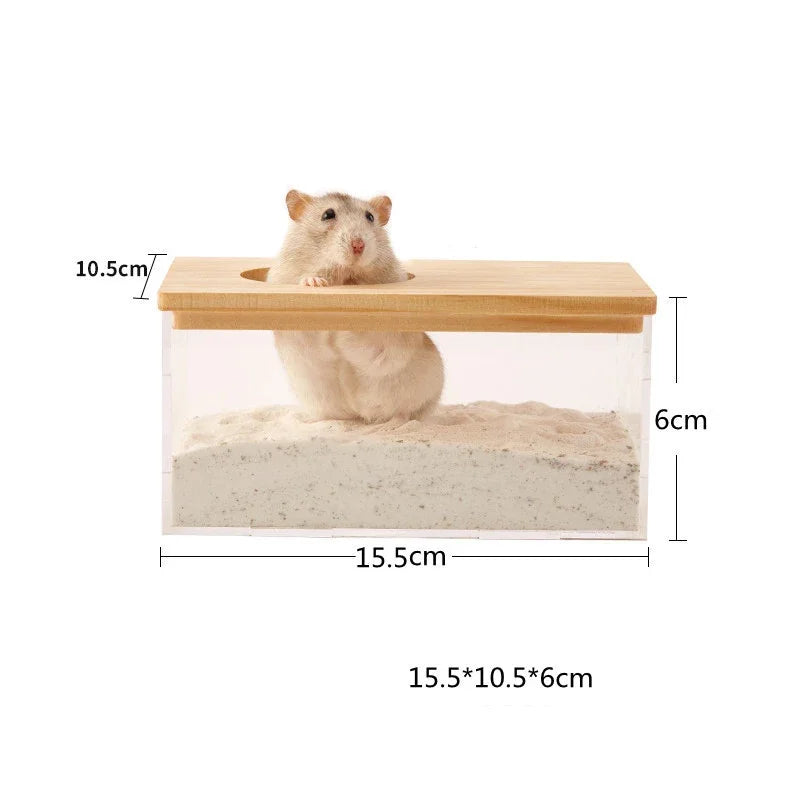 Hamster Sandbox Full Transparent Sand Bath