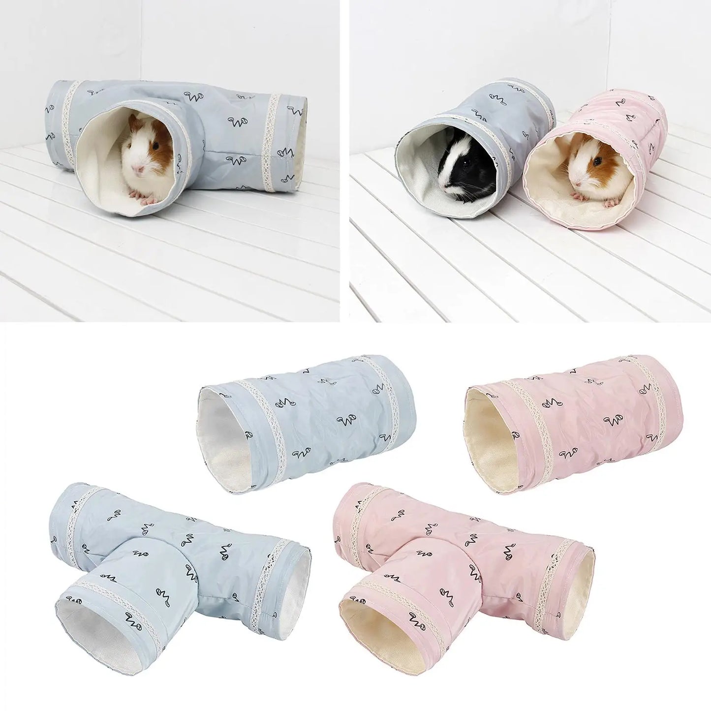 Hamster, Guinea Pig Tunnel Tube Chinchilla Hedgehogs Dutch Rats Hamsters Cage Accessories Supplie Bearded Dragon Small Animal Pet Bed Toy