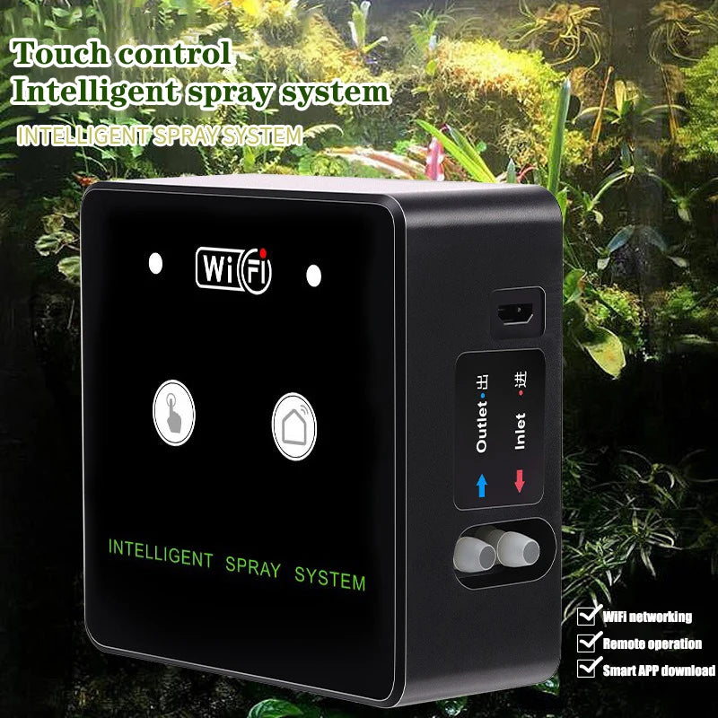 Reptile Rainforest Sprayer WiFi Control Automatic Mist Rainforest Timing Spray System Kit Irrigation Timer Reptile Sprayer Humidifier