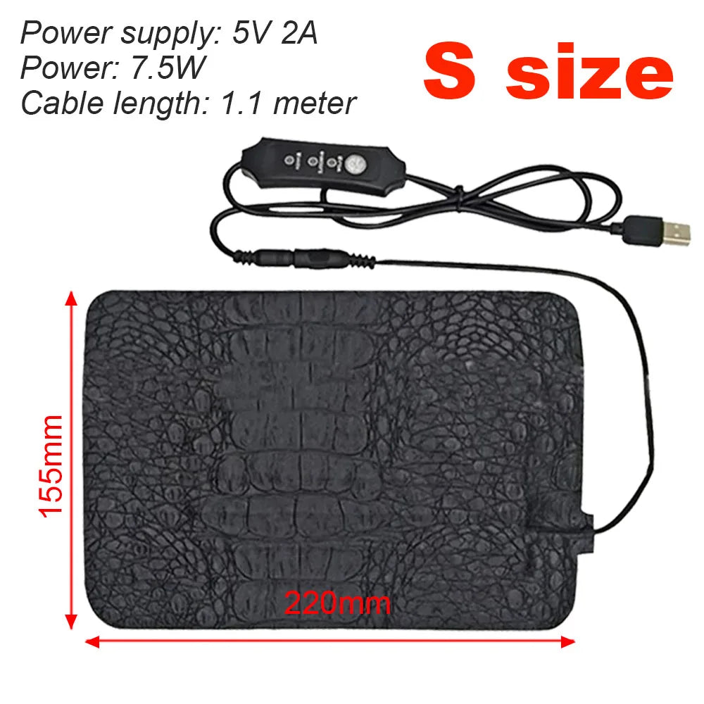 Reptiles Heat Mat USB Electric Blanket Heater Warm Pad Adjustable Temperature Controller Incubator Mat