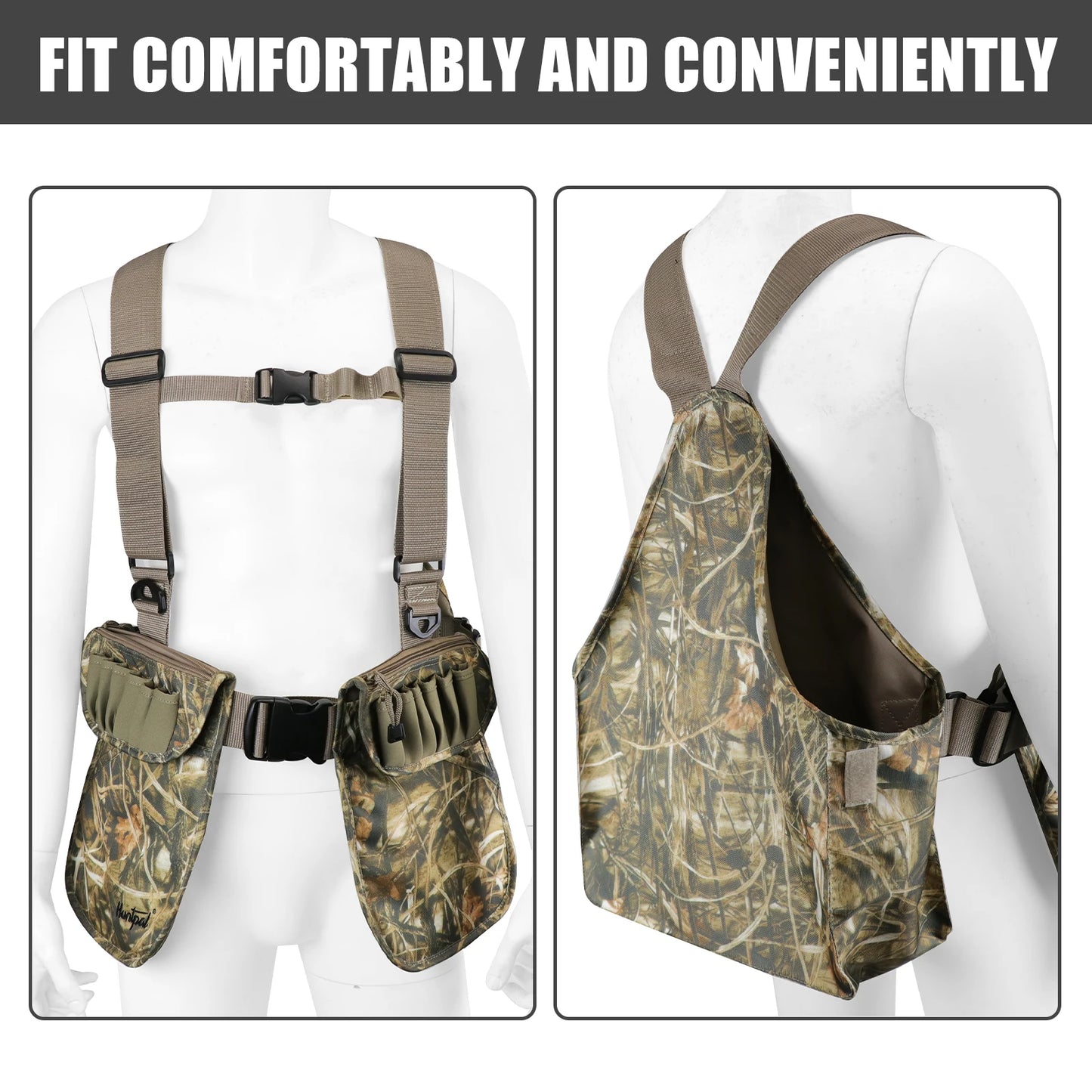 Bird Watching Vest Camouflage Lightweight Pouch and Pockets