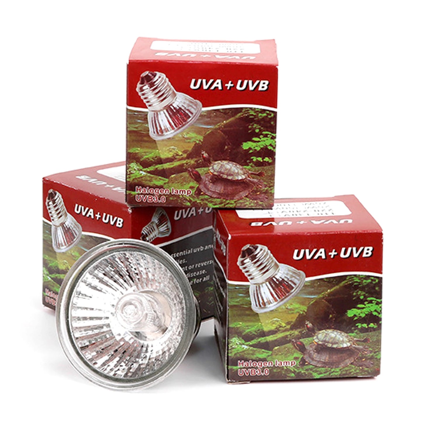 25/50/75W UVA+UVB 3.0 Reptile Lamp Bulb Turtle Basking UV Light Bulbs Heating Lamp Amphibians Lizards Temperature Controller 1Pc