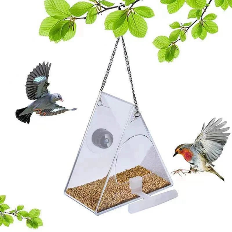 Bird Feeder With Camera, With HD Night-Version As Shown Plastic For Outdoor Bird Watching & Capture Photos