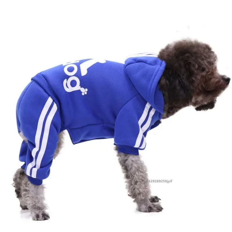 Adidog (adidas)  Dog Hoodie Jumpsuit Warm Sweatshirt for Small Medium Large Dogs