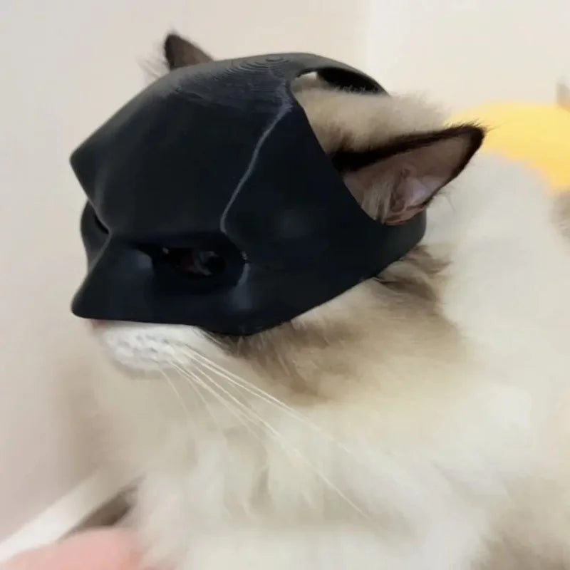 Halloween Black Bat Cat Avenger Mask Cosplay Hat Cat Funny Toys Cool Superhero Cat Masks Pet Supplies Photos Props