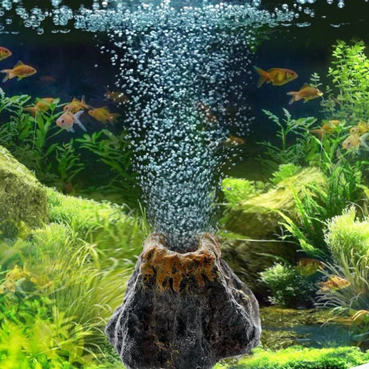 Fish Tank Landscaping Air Stone Volcano Aquarium Accessories Rockery Aerator For Aquarium Pump Bubble Stone Oxygenation