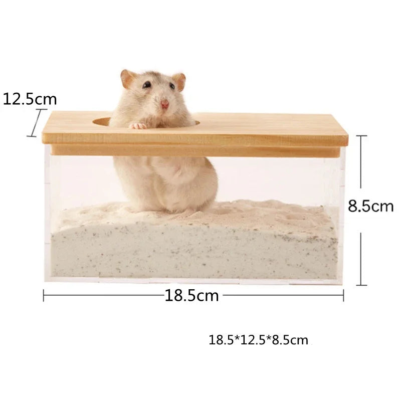 Hamster Sandbox Full Transparent Sand Bath