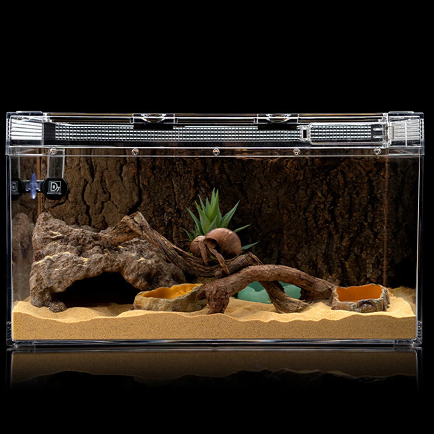 Resin Reptile Hide Cave Artificial Decoration Lizard Snake Turtle Shelter Hide Rest Cave Aquarium Landscaping Decors