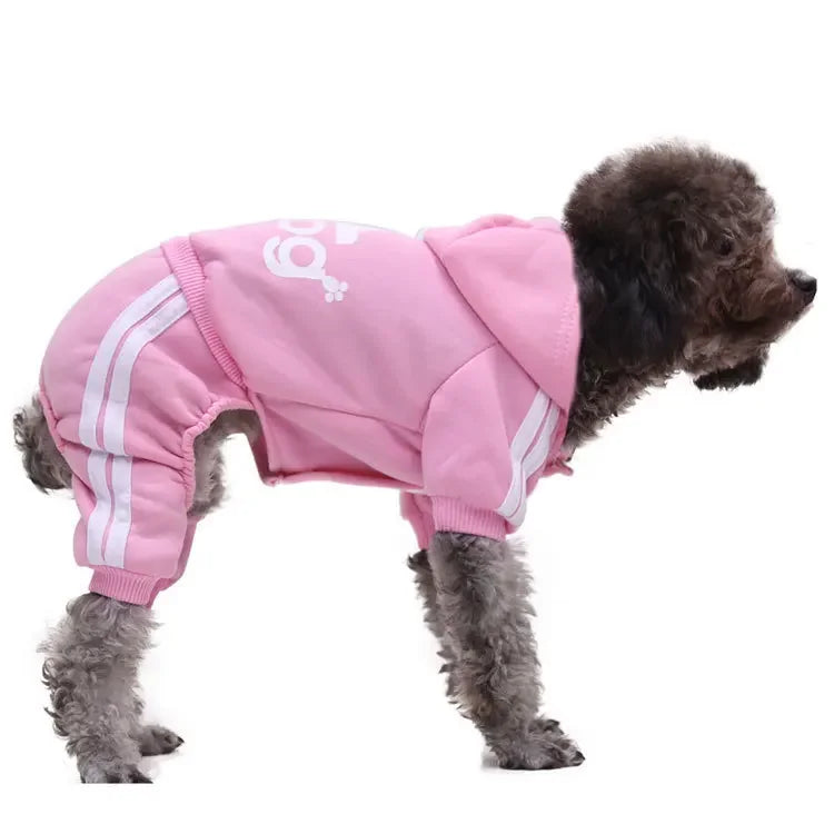 Adidog (adidas)  Dog Hoodie Jumpsuit Warm Sweatshirt for Small Medium Large Dogs