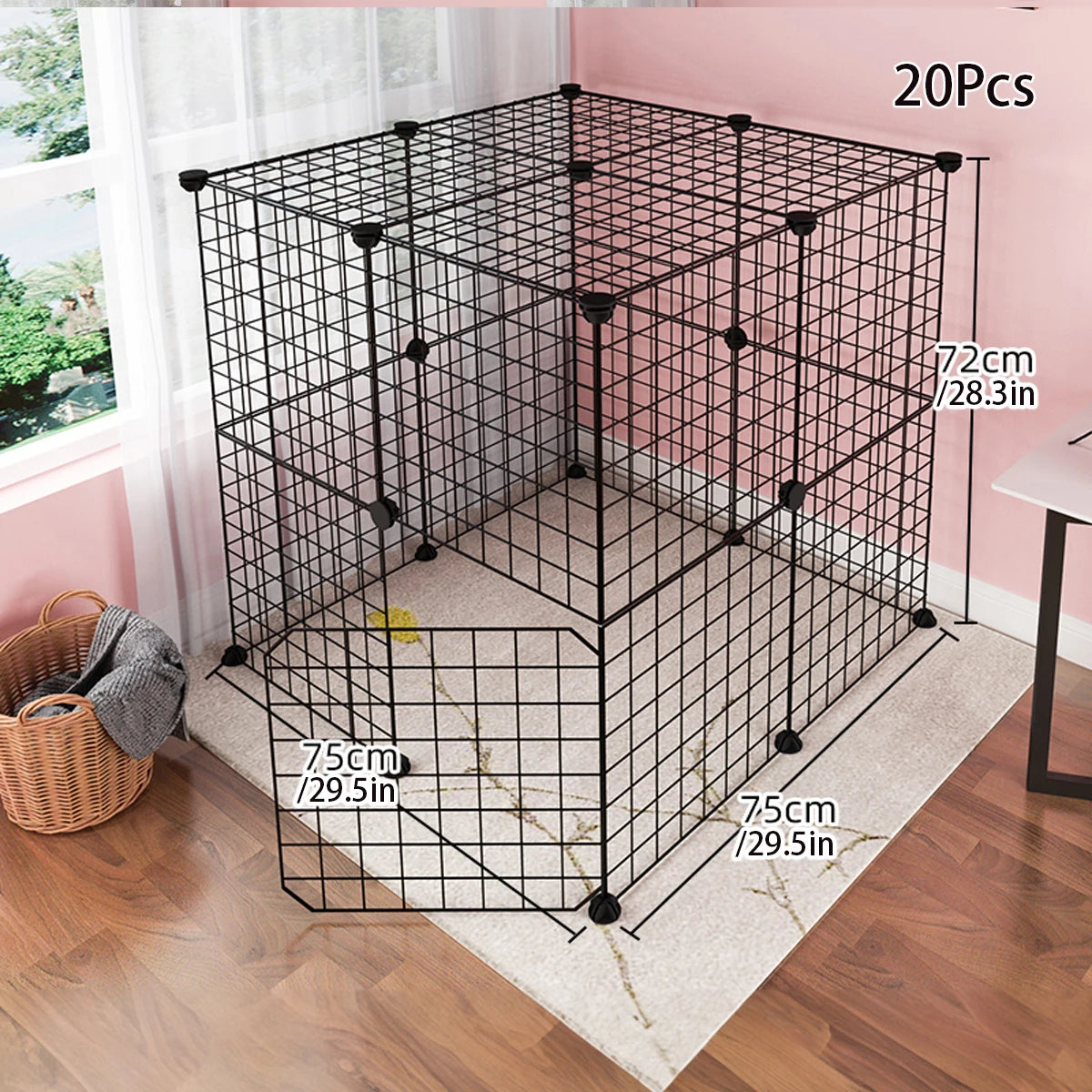 Pet Enclosure Indoor Iron Mesh Fence for hamster Rabbit Guinea Pig Chinchilla