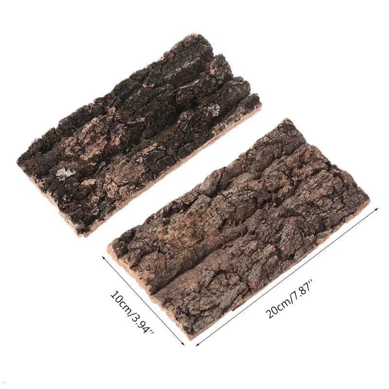 Natural Cork Bark Flat Reptile Terrarium Water Tank Habitat Background Decoration for Pet Lizard Spider Hide Climbing Tree Bark