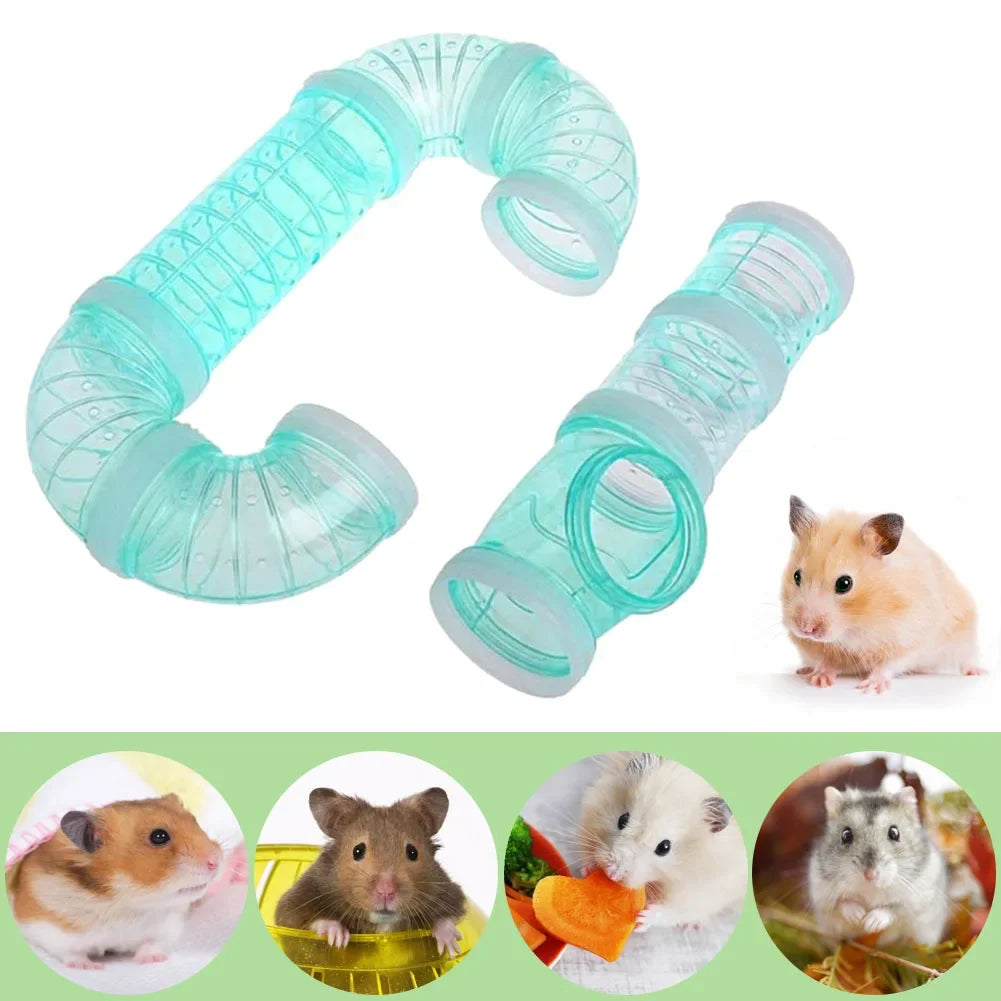 Hamster Tunnel Plastic Toy  Durable Splicing Maze Tube External Pipeline for Small pet