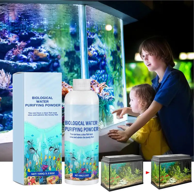 Algae Remover for Fish Tank 100g Aquarium Algae Control Pond Algaecide Aquarium Green Water Cleaner Gentle Fountain Algaecide